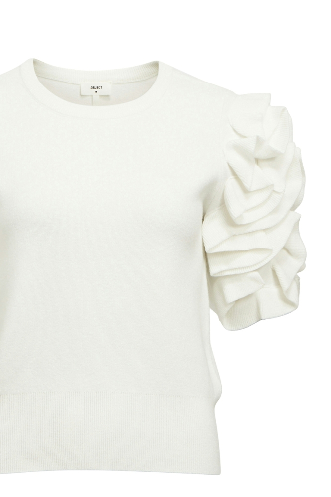 OBJDIANDRA KNIT 2/4 RE PULLOVER 138 23046315 Cloud Dancer